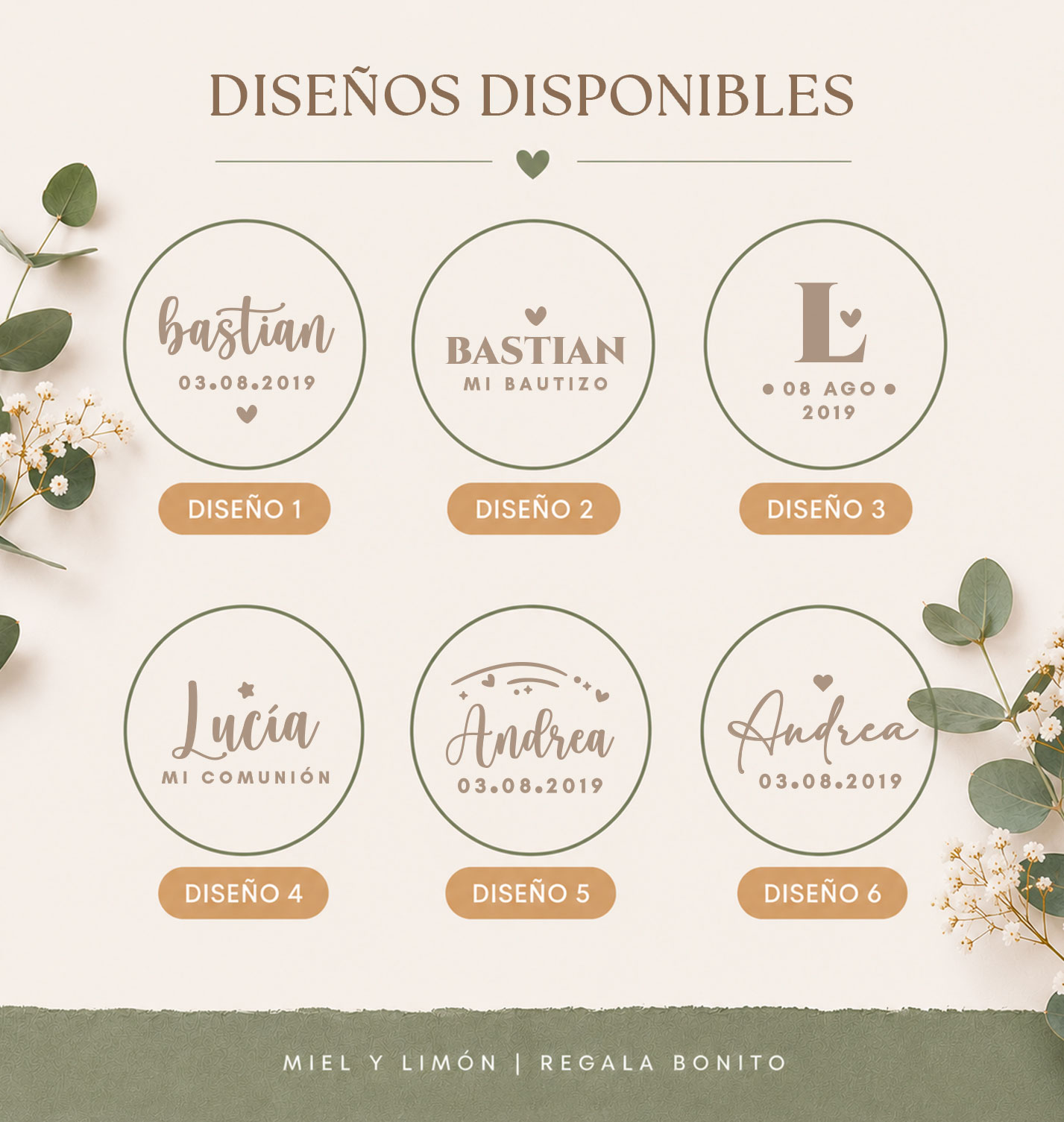 Vela Personalizada con Tapa Bambú | Bautizo - Comunión - Imagen 2